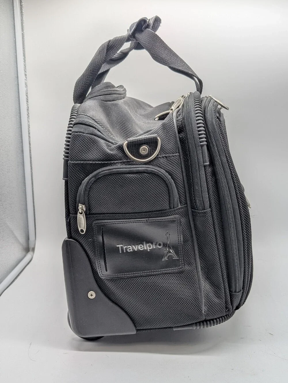 Travelpro FlightPro 3 Rolling Briefcase Bag | Black Carry-On Pilot Tote